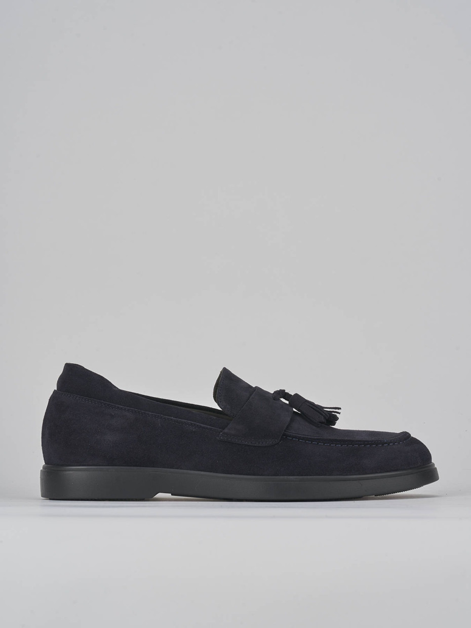 Mocasines azul ante