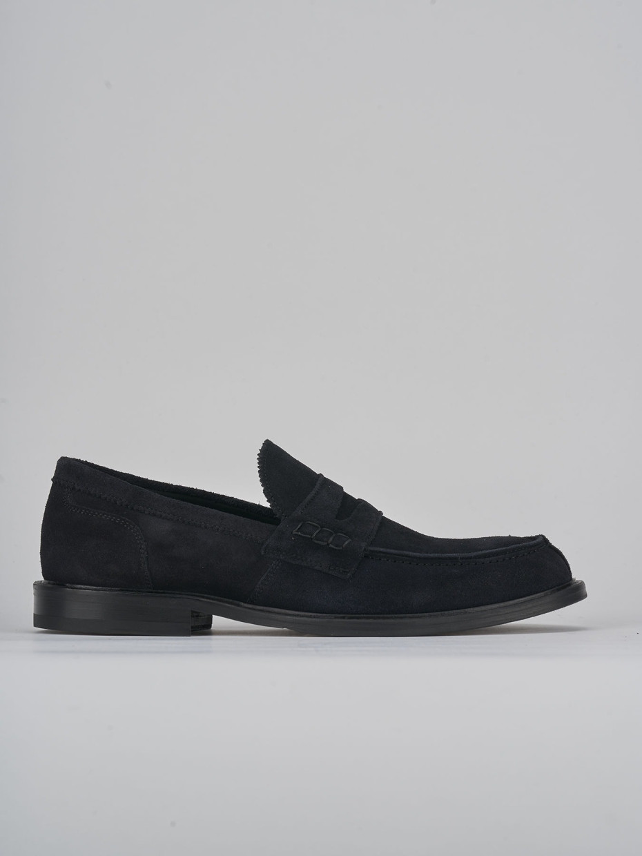 Mocasines azul ante