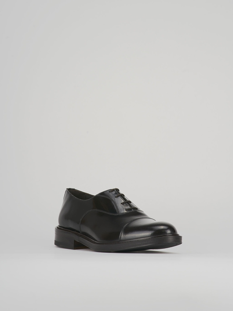 Zapatos de cordones marrón oscuro cuero