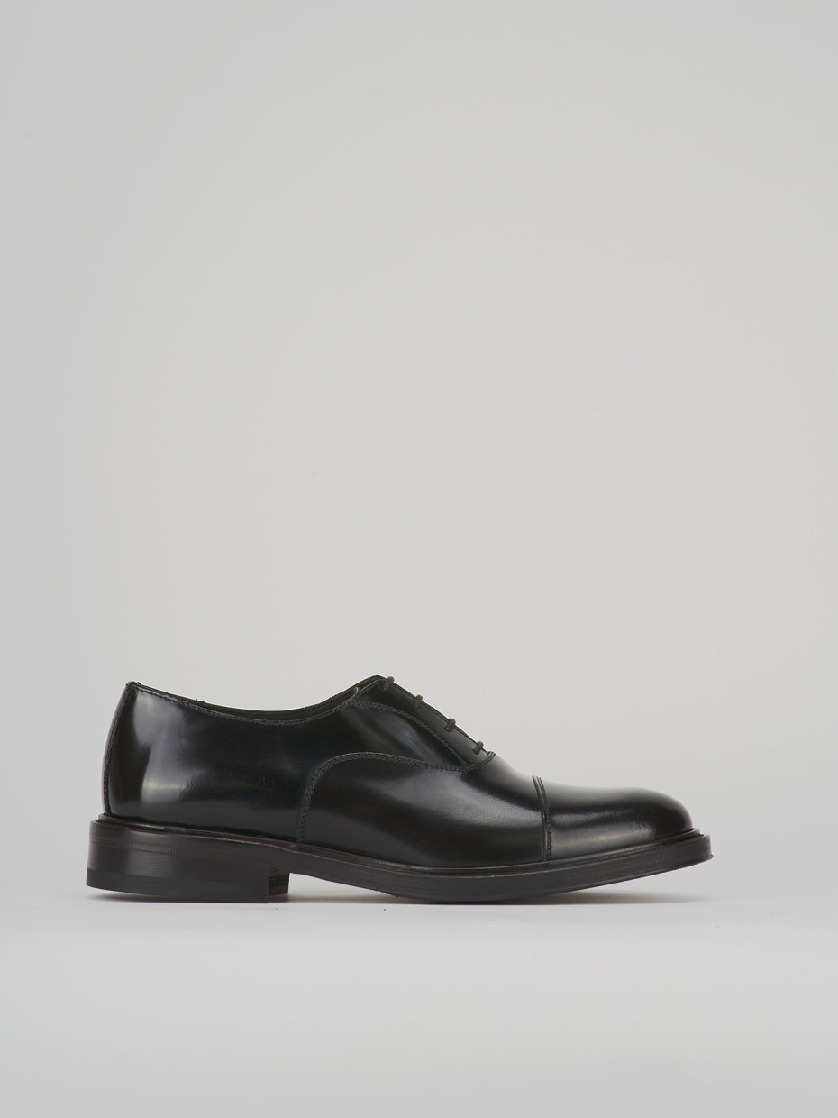 Zapatos de cordones marrón oscuro cuero