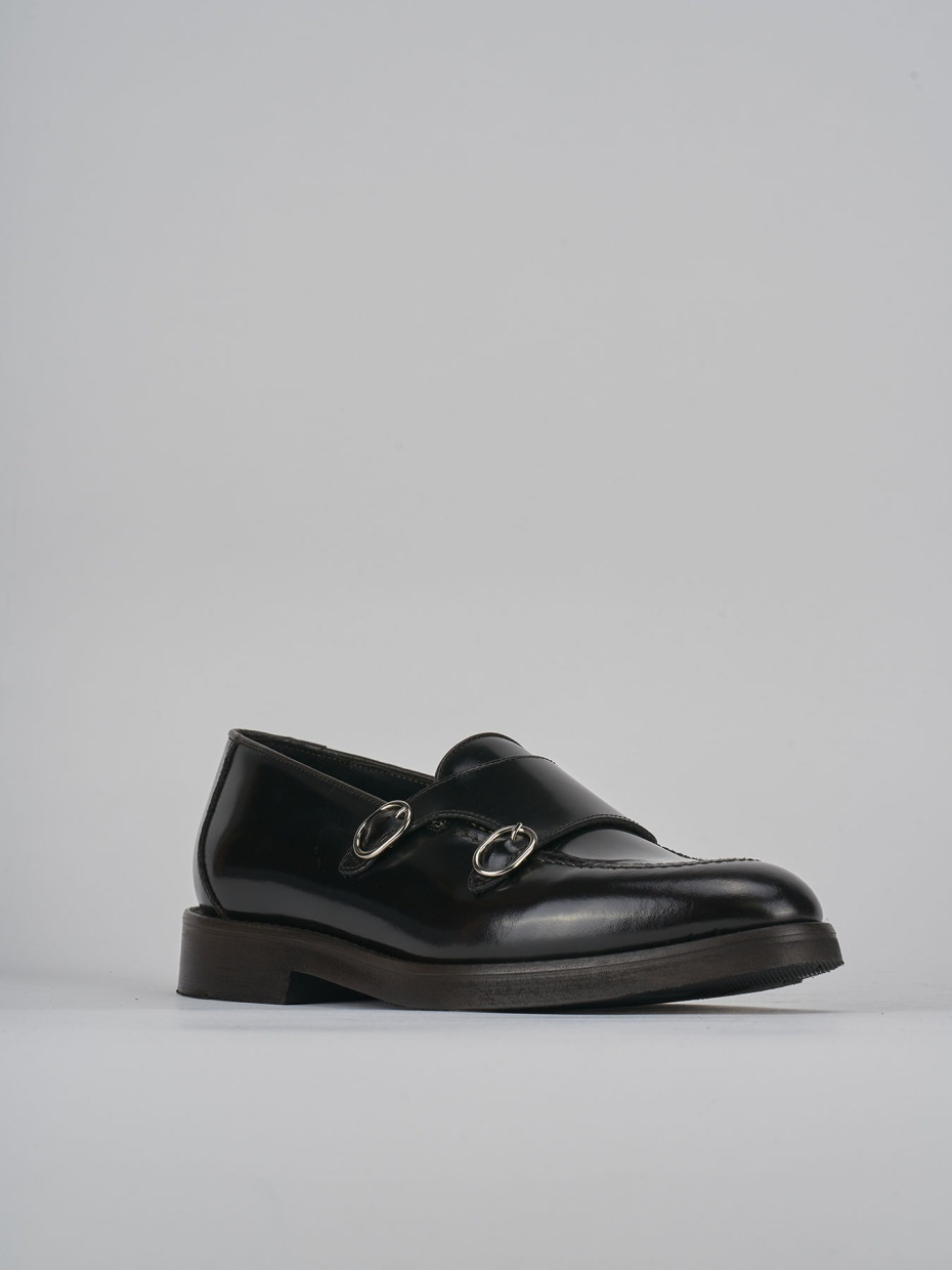 Zapatos de cordones marrón oscuro cuero