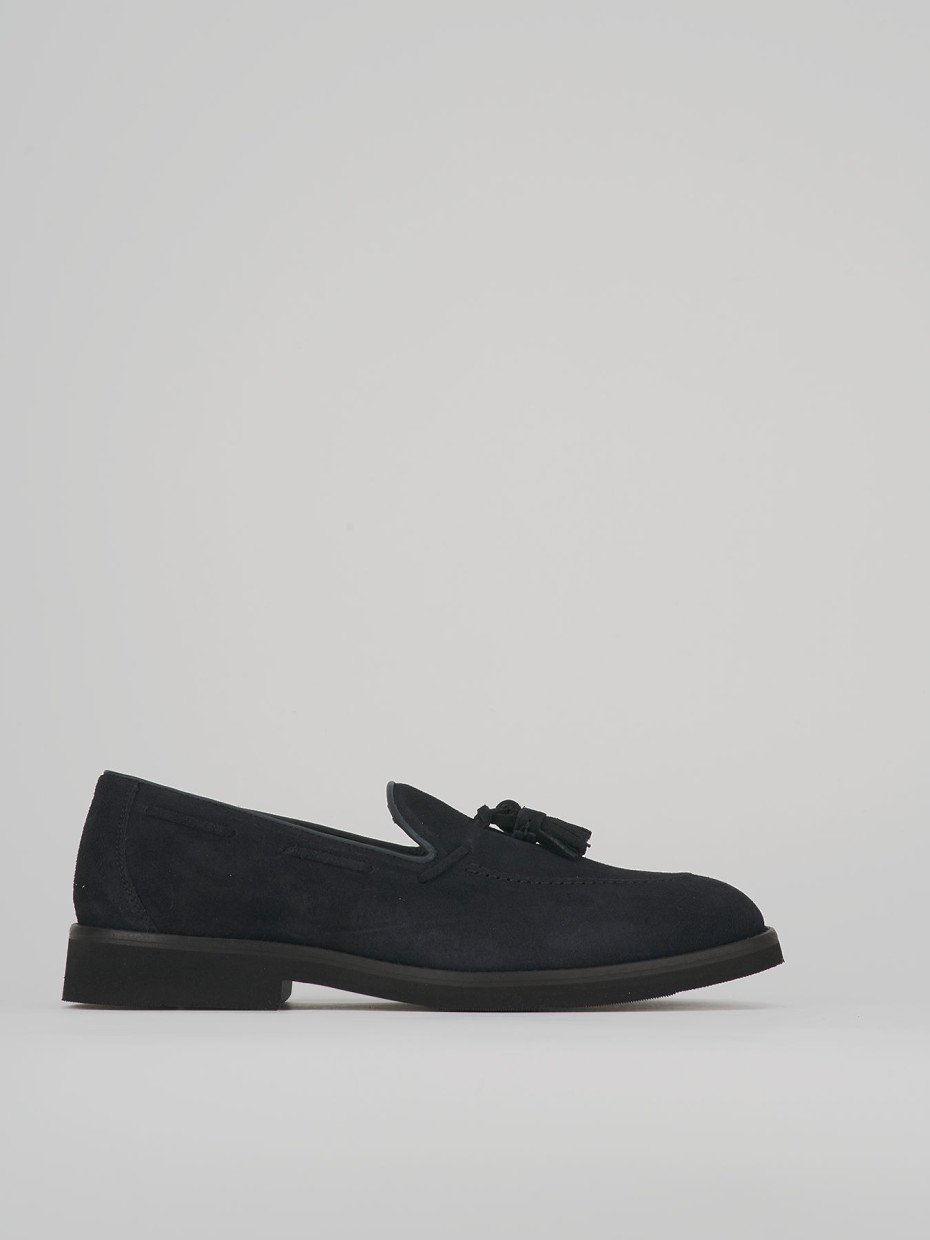 Mocasines azul ante