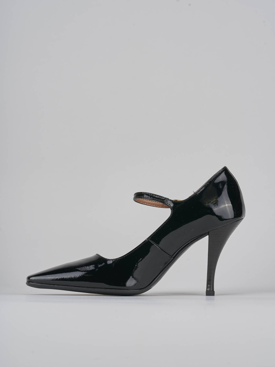 Zapatos de salón tacón 9 cm negro charol