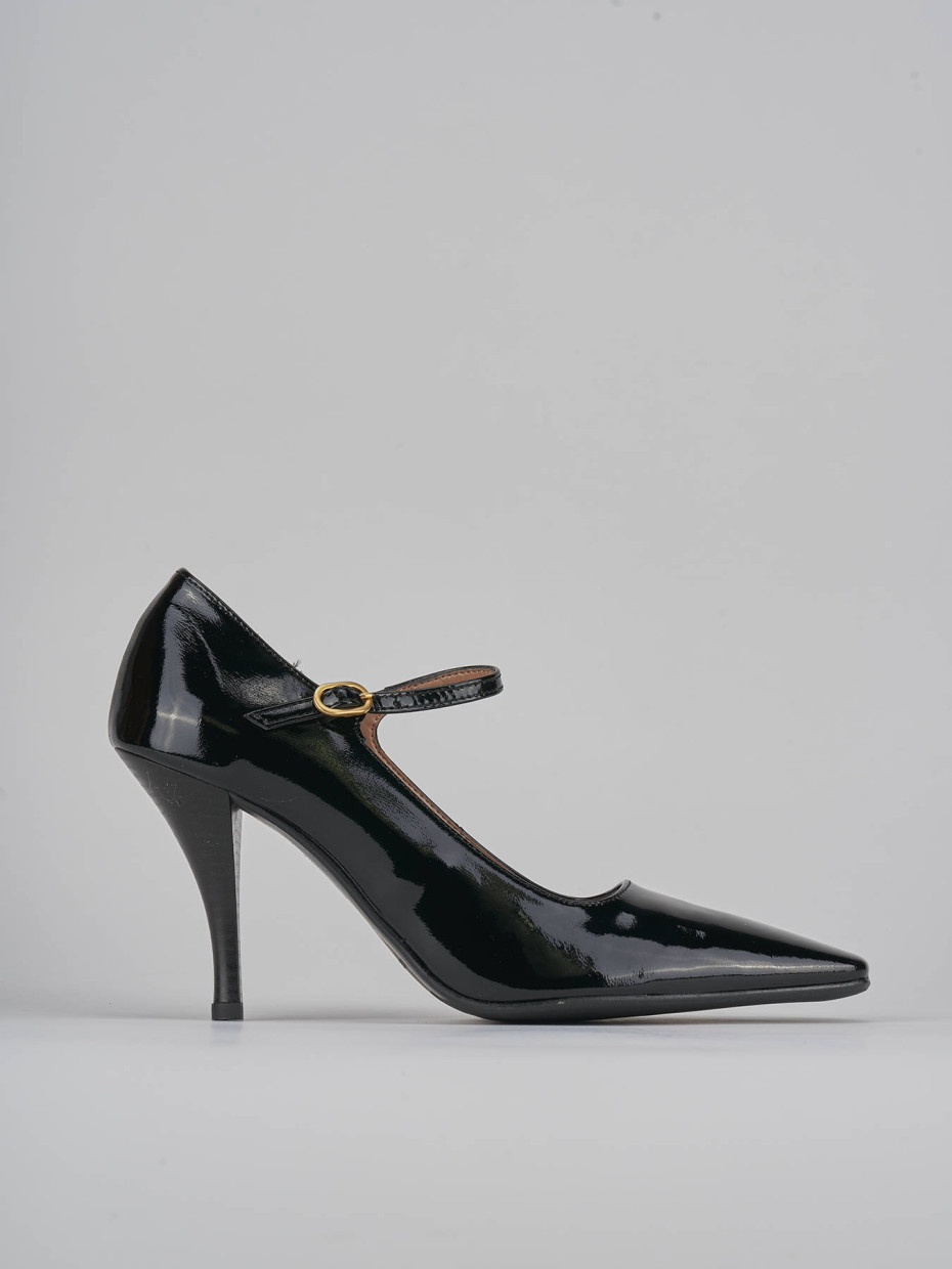 Zapatos de salón tacón 9 cm negro charol