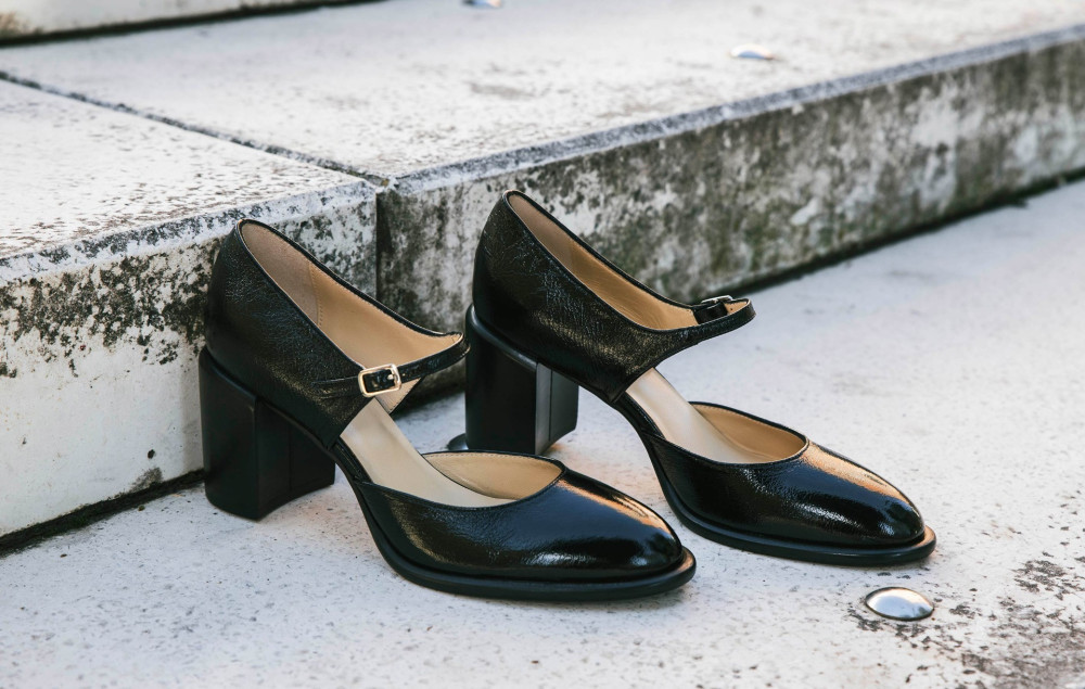 Pumps heel 7 cm black patent