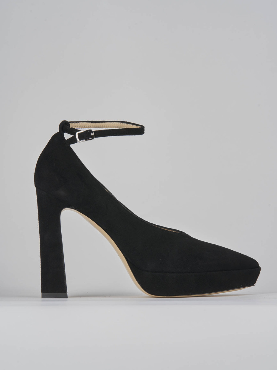 Zapatos de salón tacón 11 cm negro ante