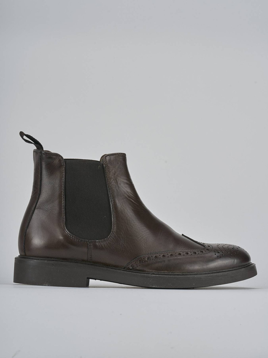 Botines marrón oscuro cuero