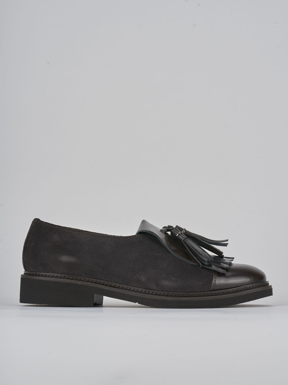 Stringate tacco 2cm pelle testa