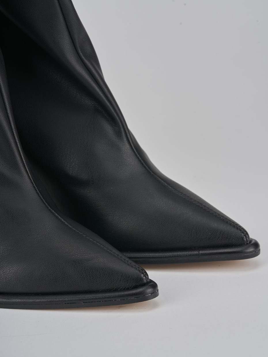 Stivaletti tacco 9cm pelle nero