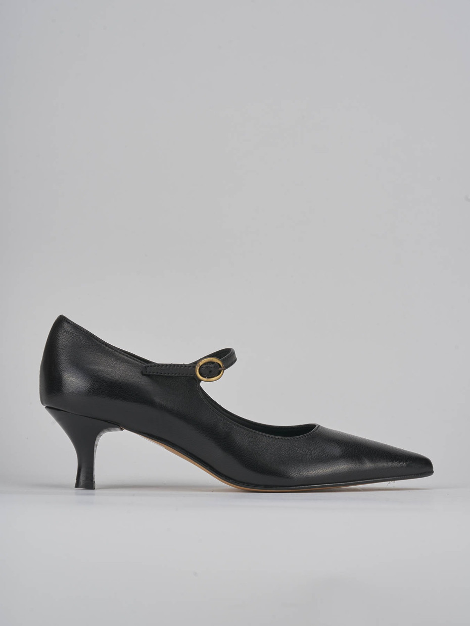 Pumps heel 5 cm black leather
