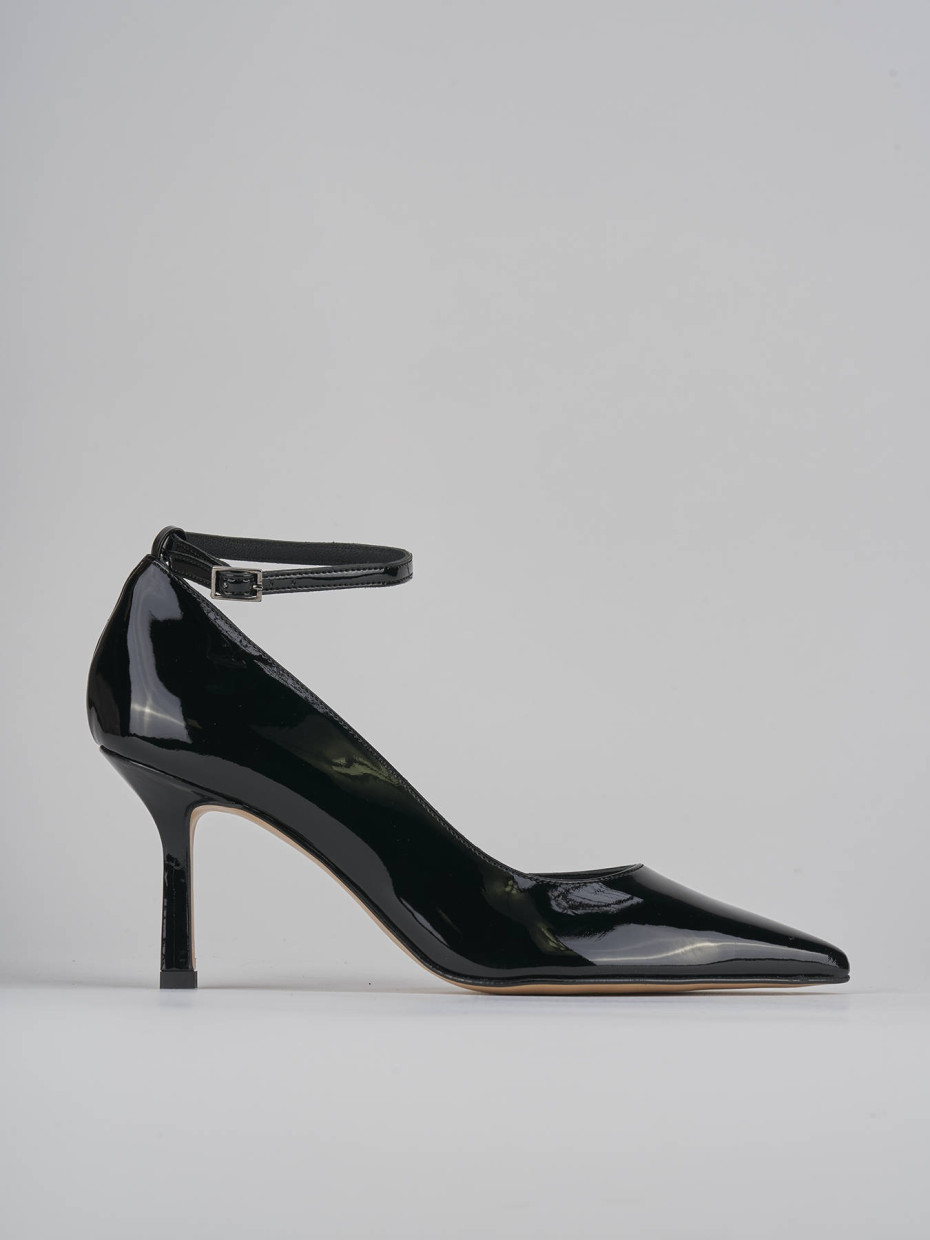 Zapatos de salón tacón 7 cm negro charol