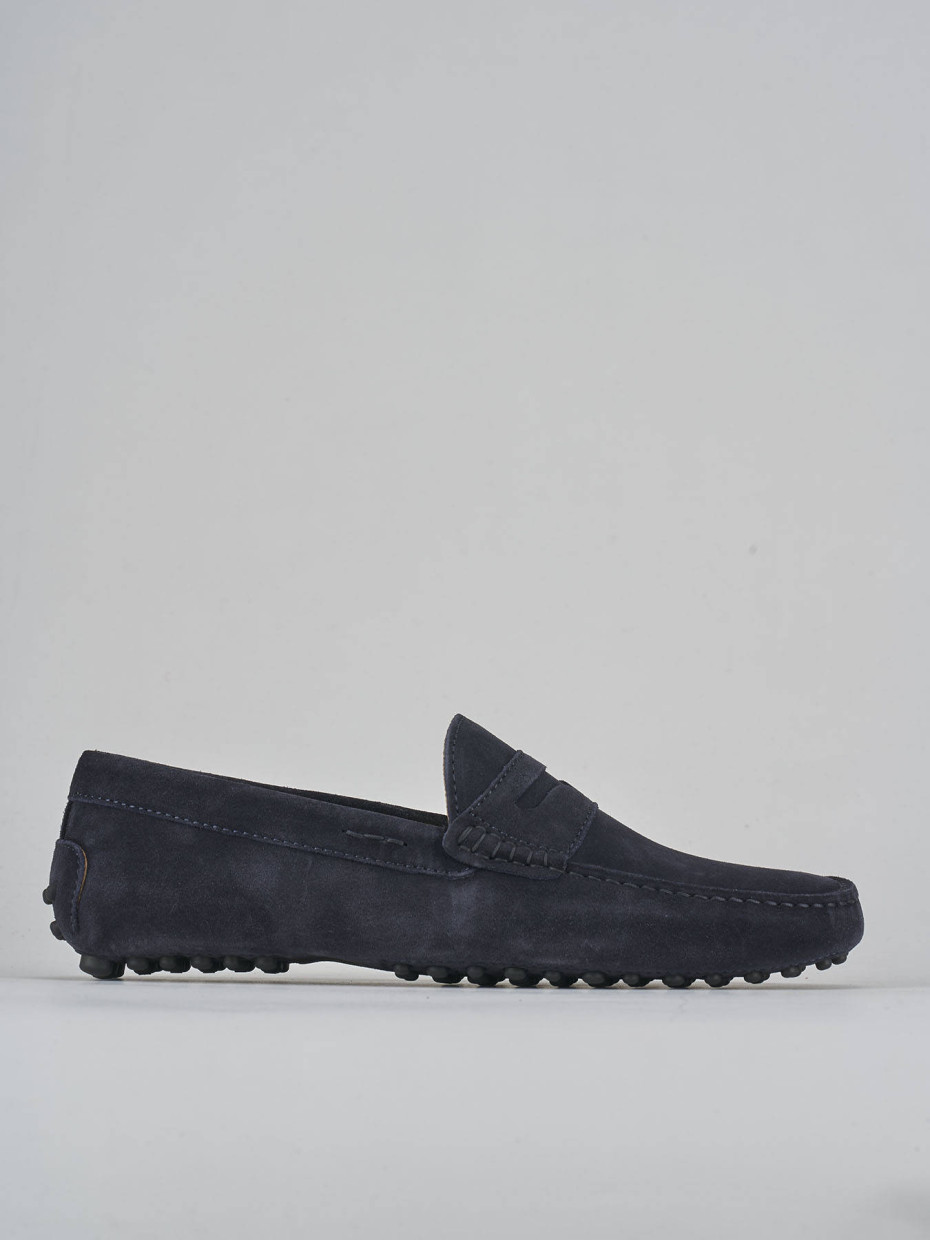 Mocasines azul ante