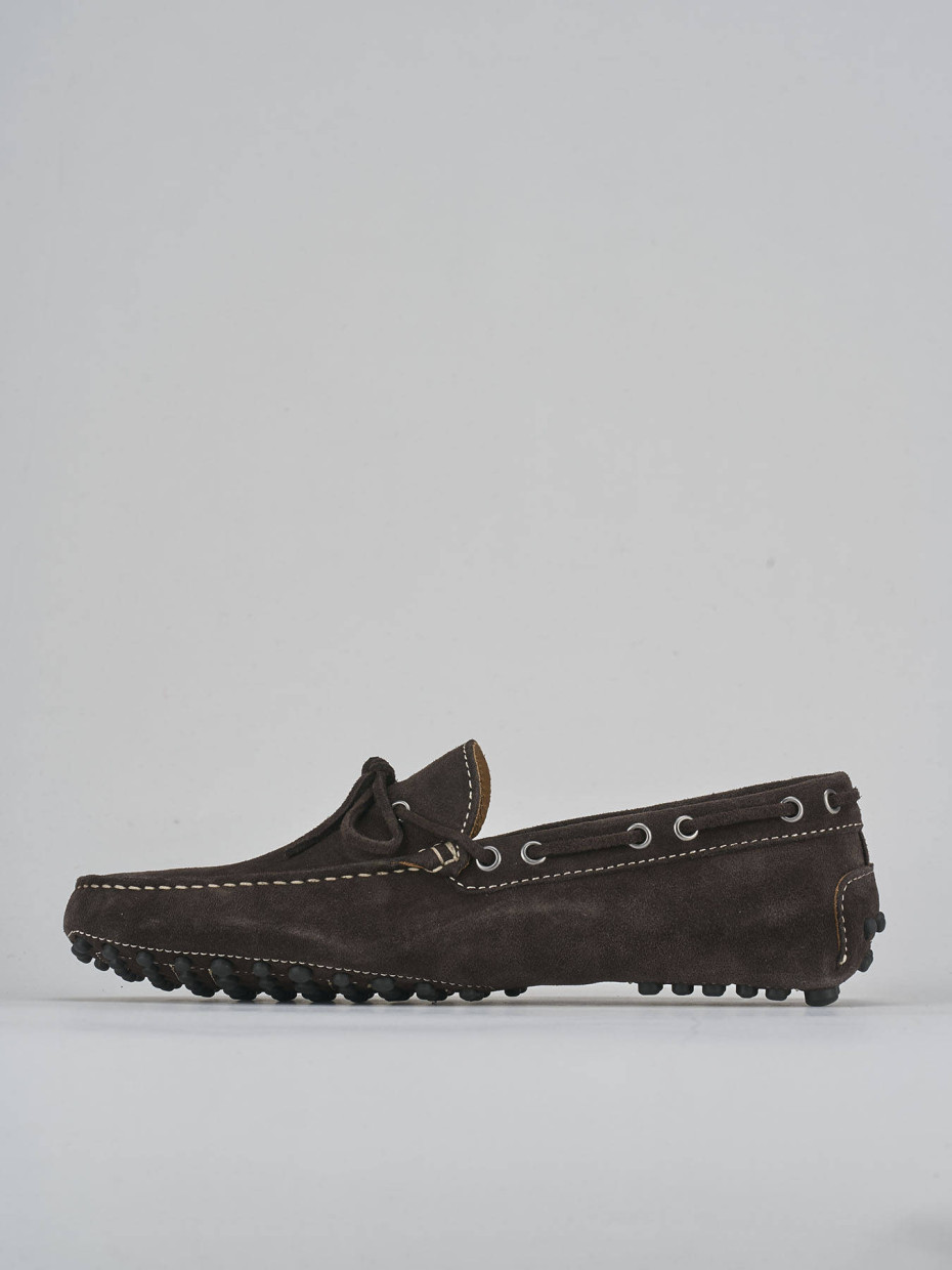 Loafers dark brown suede