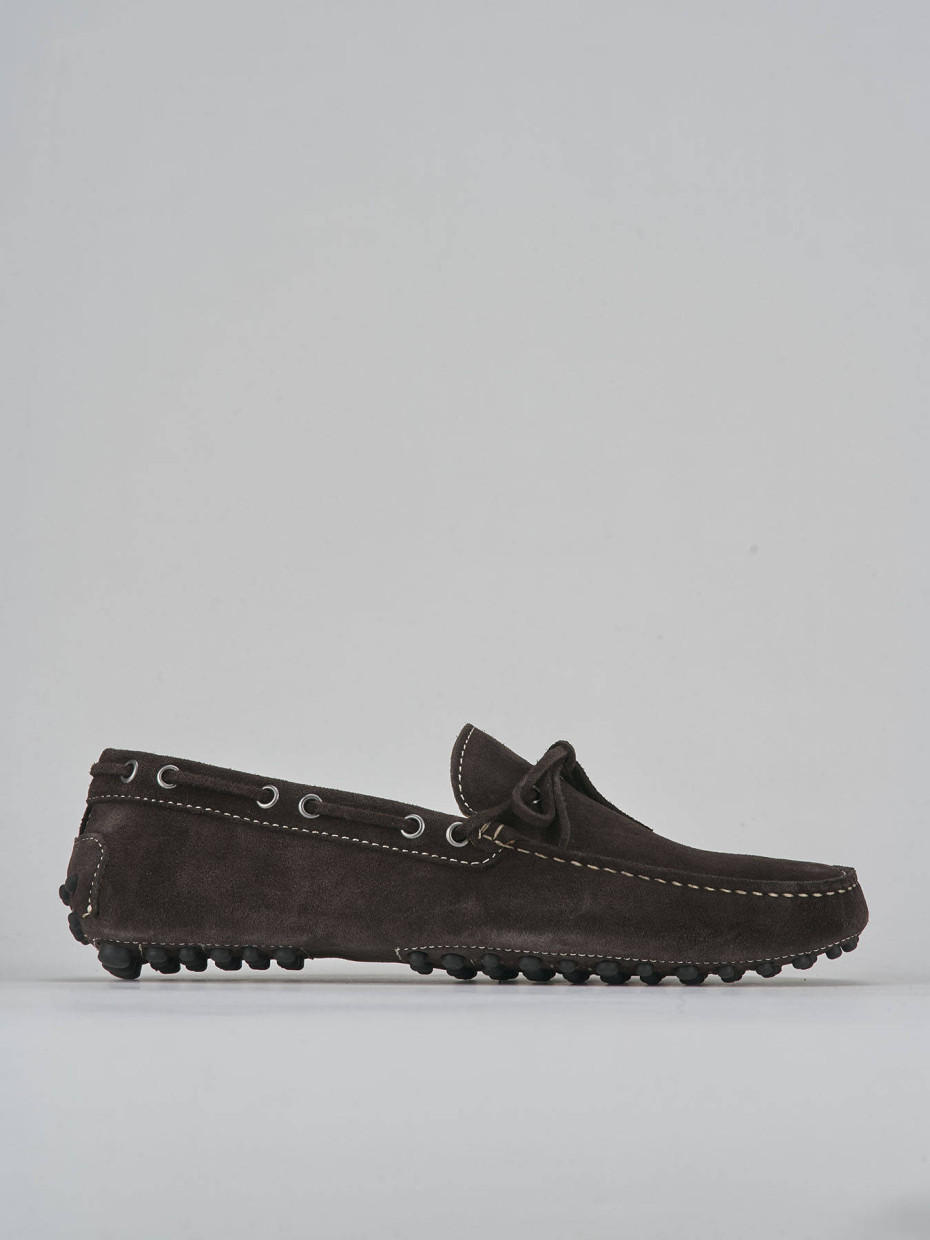 Loafers dark brown suede