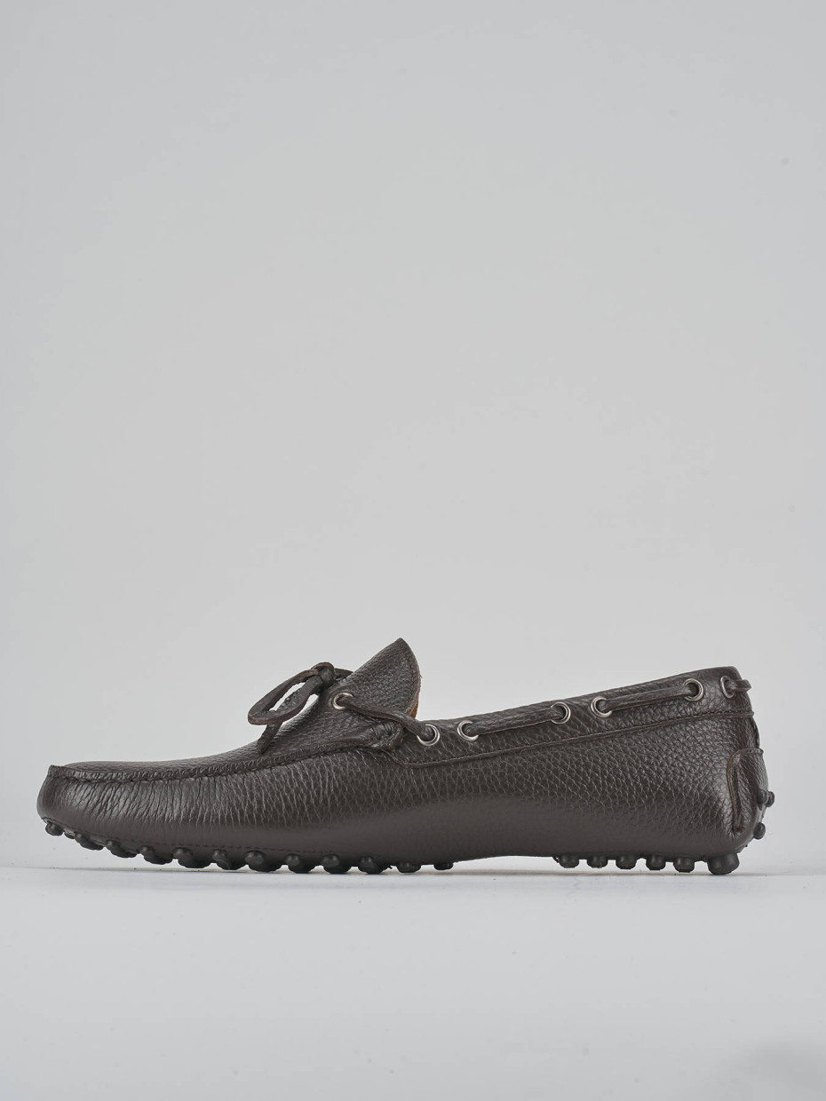 Mocasines marrón oscuro cuero