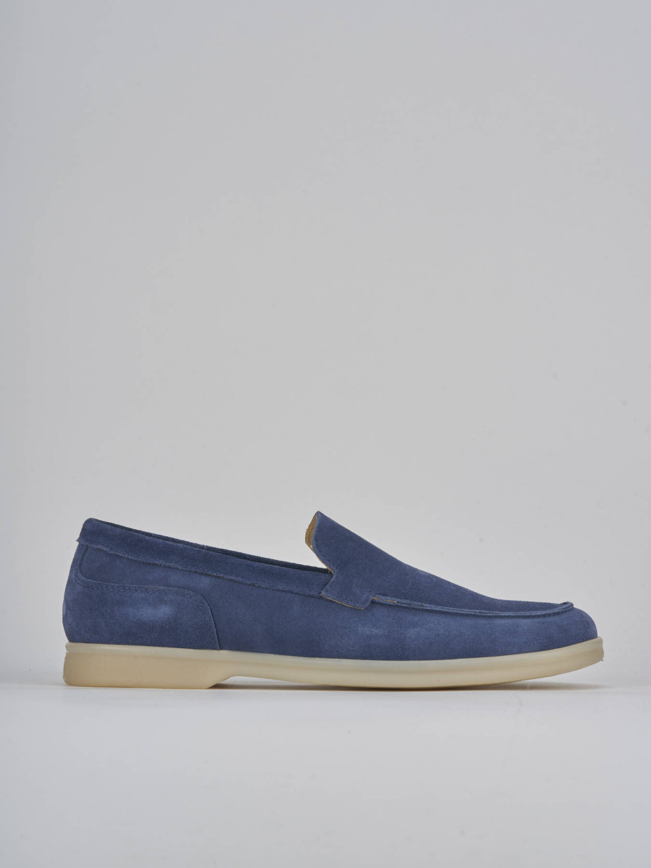 Mocasines azul ante