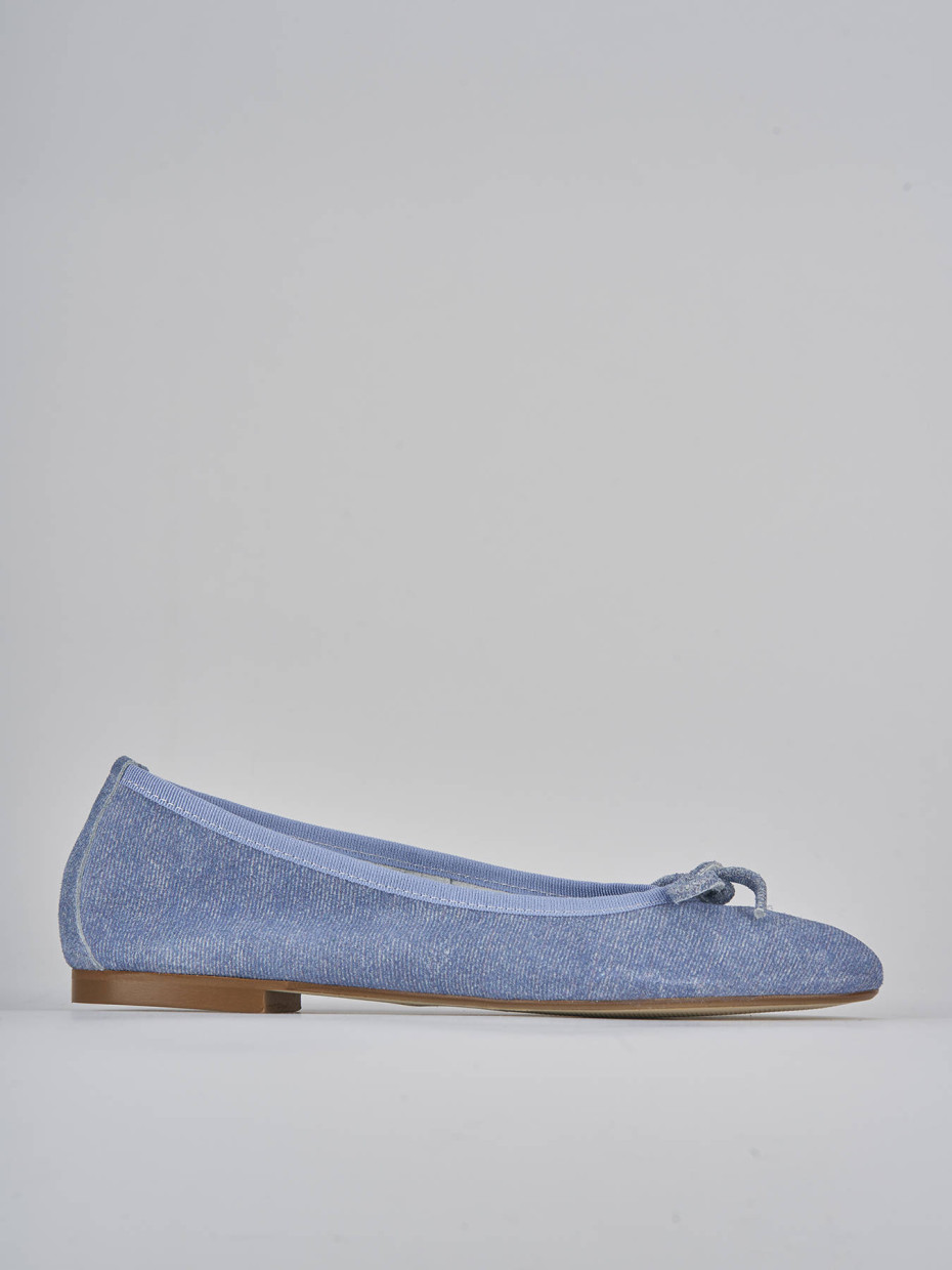 Bailarinas tacón 1 cm jeans ante