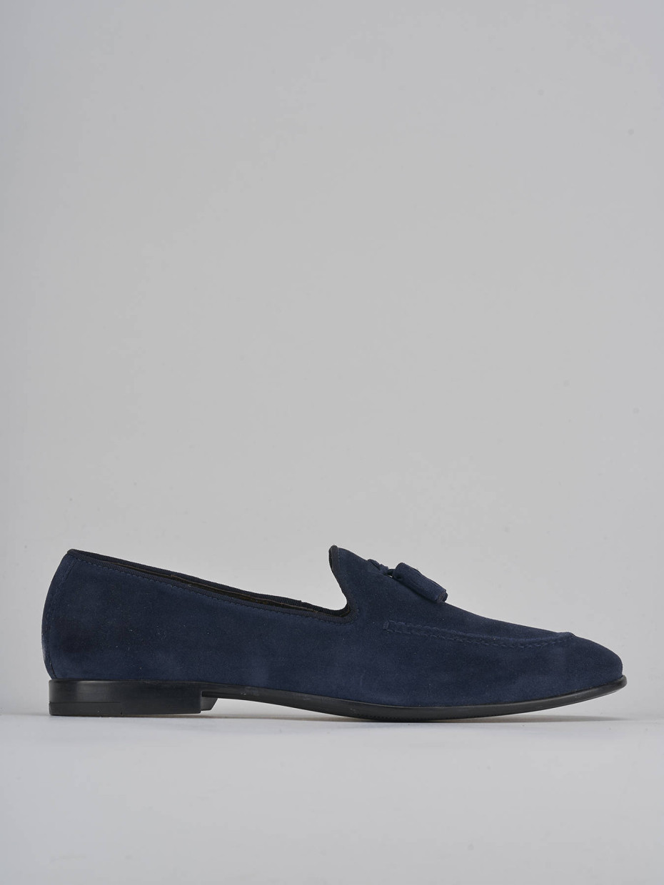 Mocasines azul ante