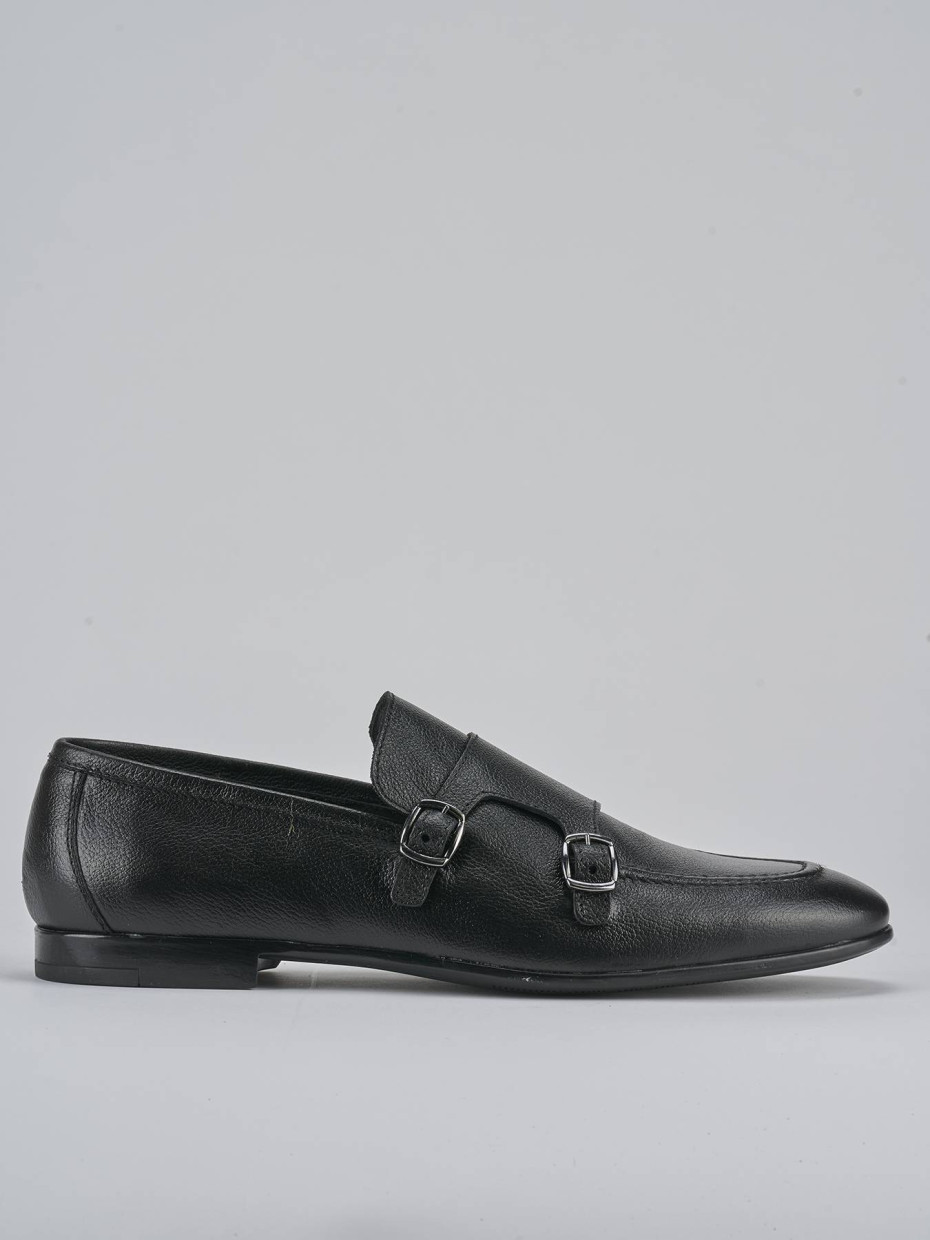 Loafers black leather