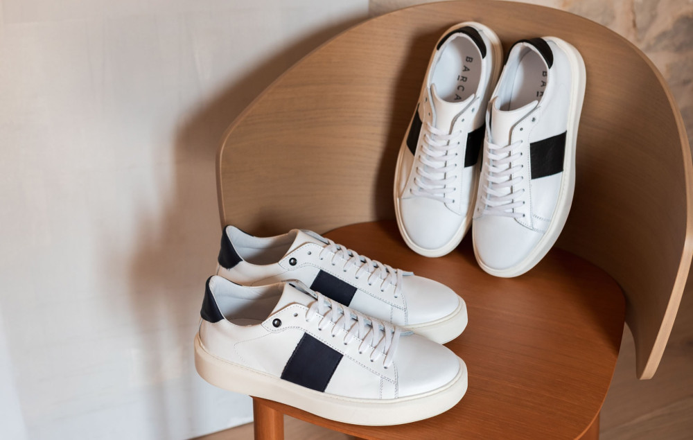 Zapatillas deportivas blanco cuero