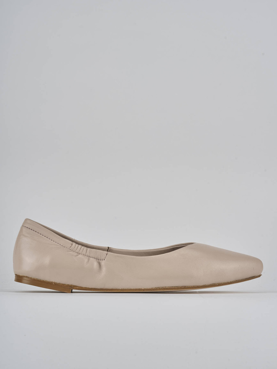 Bailarinas tacón 1 cm rosa cuero