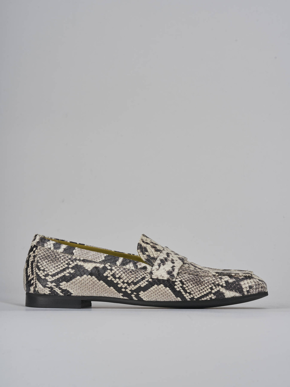 Mocasines tacón 1 cm multicolor cuero