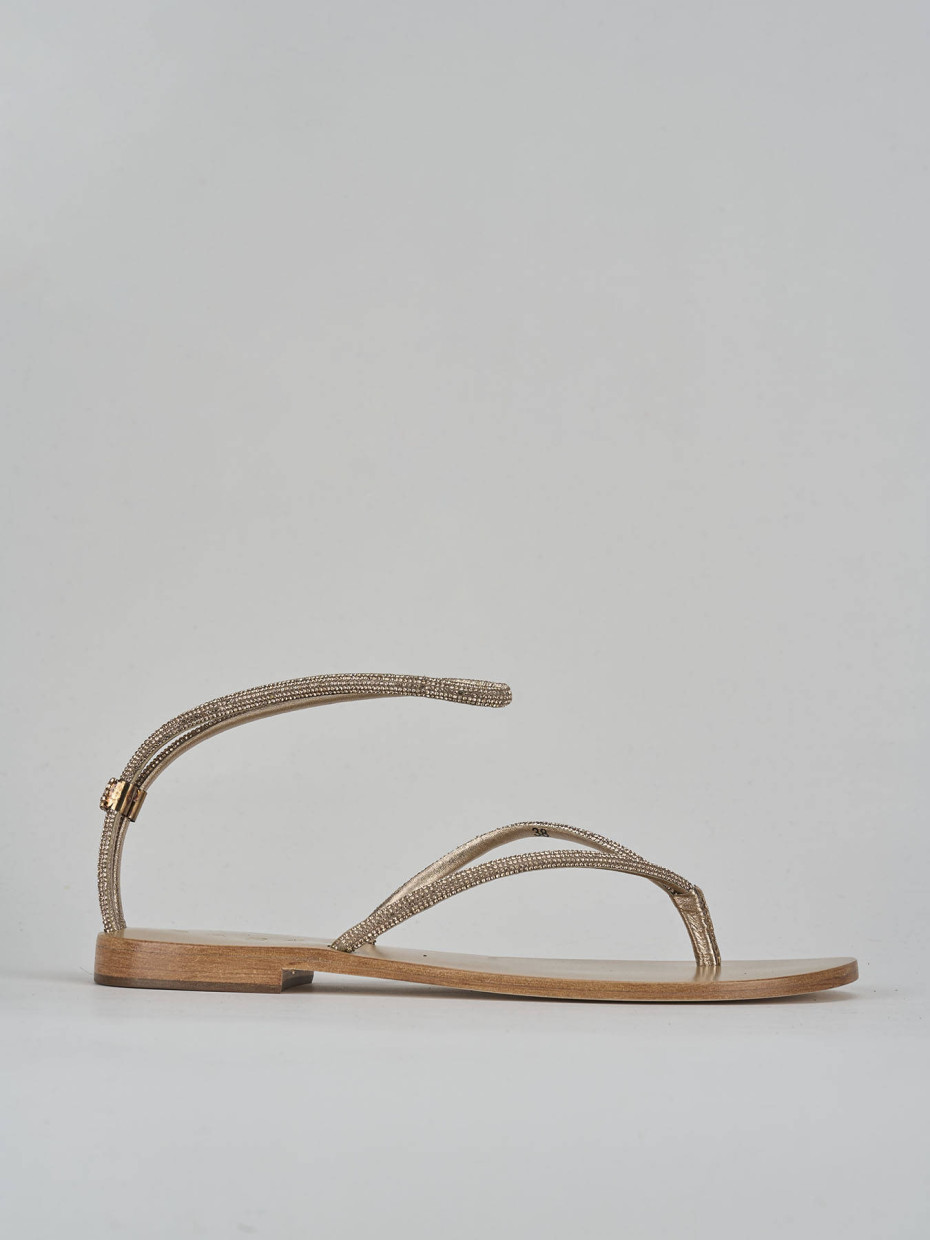 Sandalias de tacón bajo tacón 1 cm rosa cuero