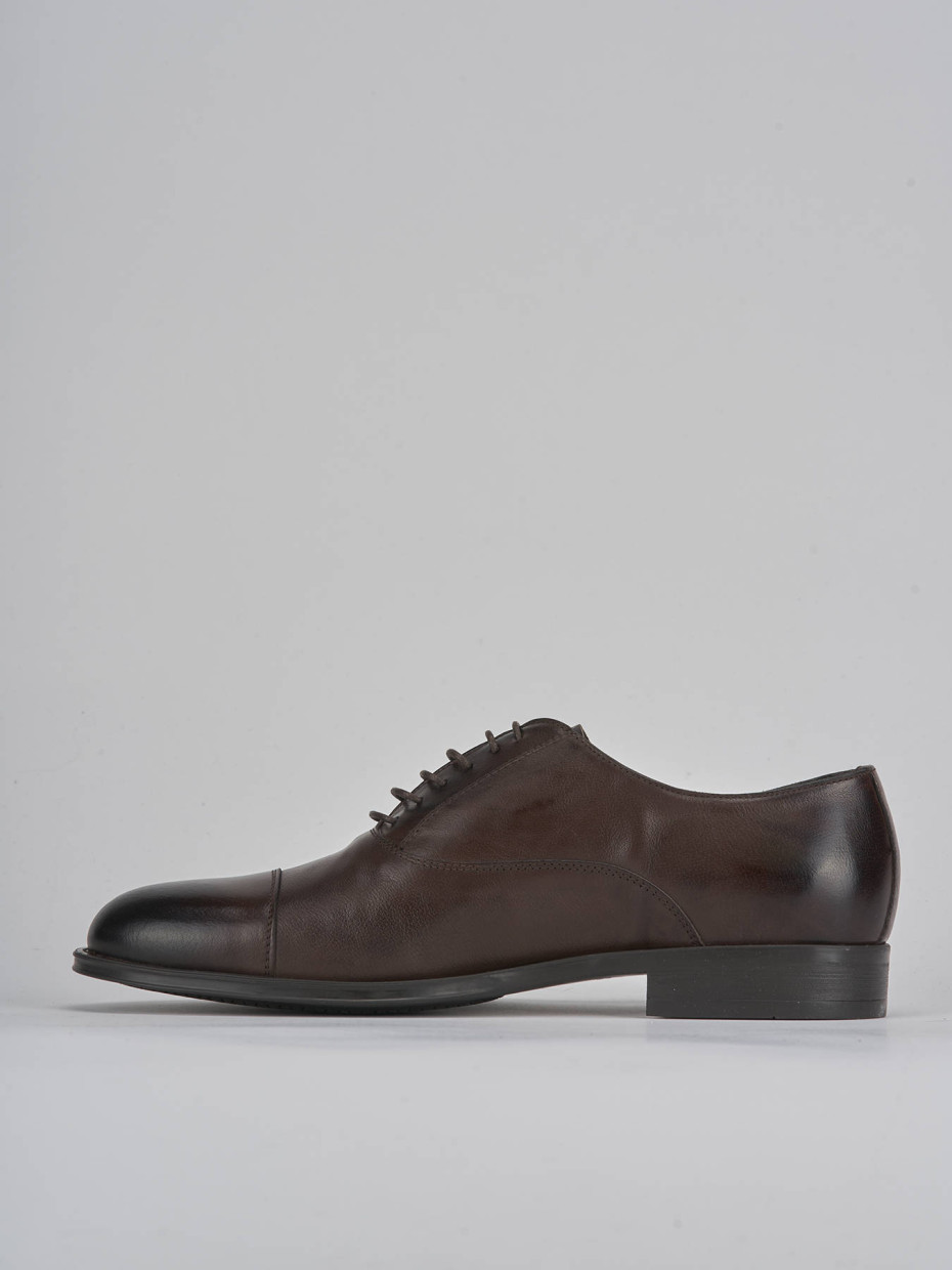 Lace-up shoes dark brown leather