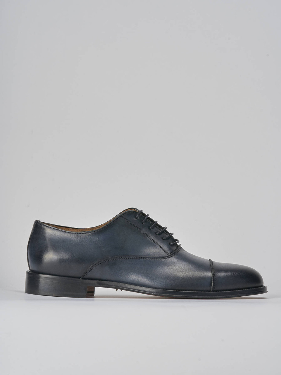 Lace-up shoes blu leather