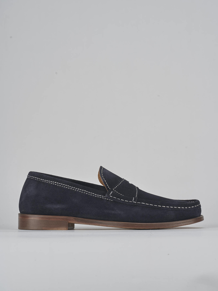 Mocasines azul ante