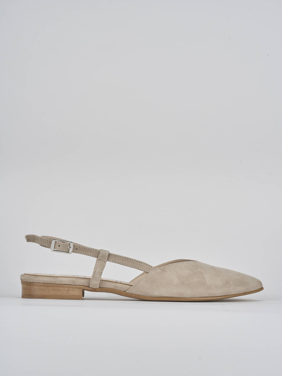 Bailarinas tacón 1 cm beis ante