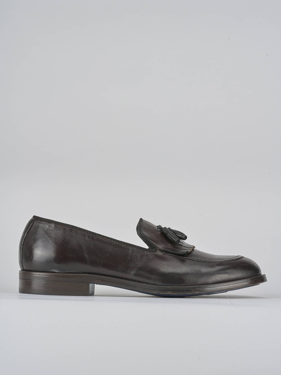 Mocasines marrón oscuro cuero