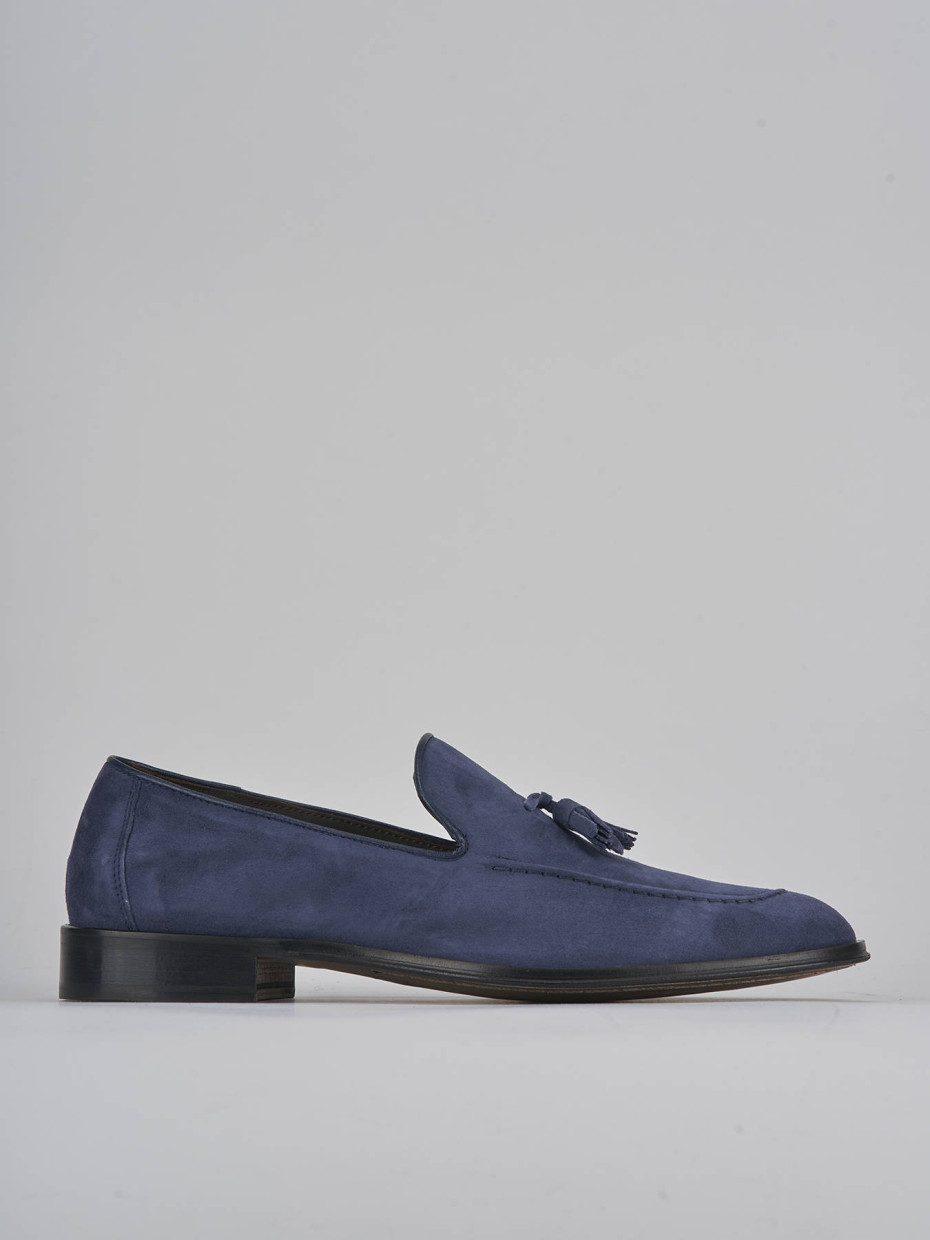 Mocasines azul ante