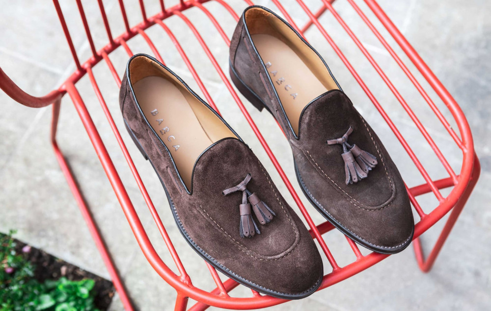 Mocasines marrón oscuro ante