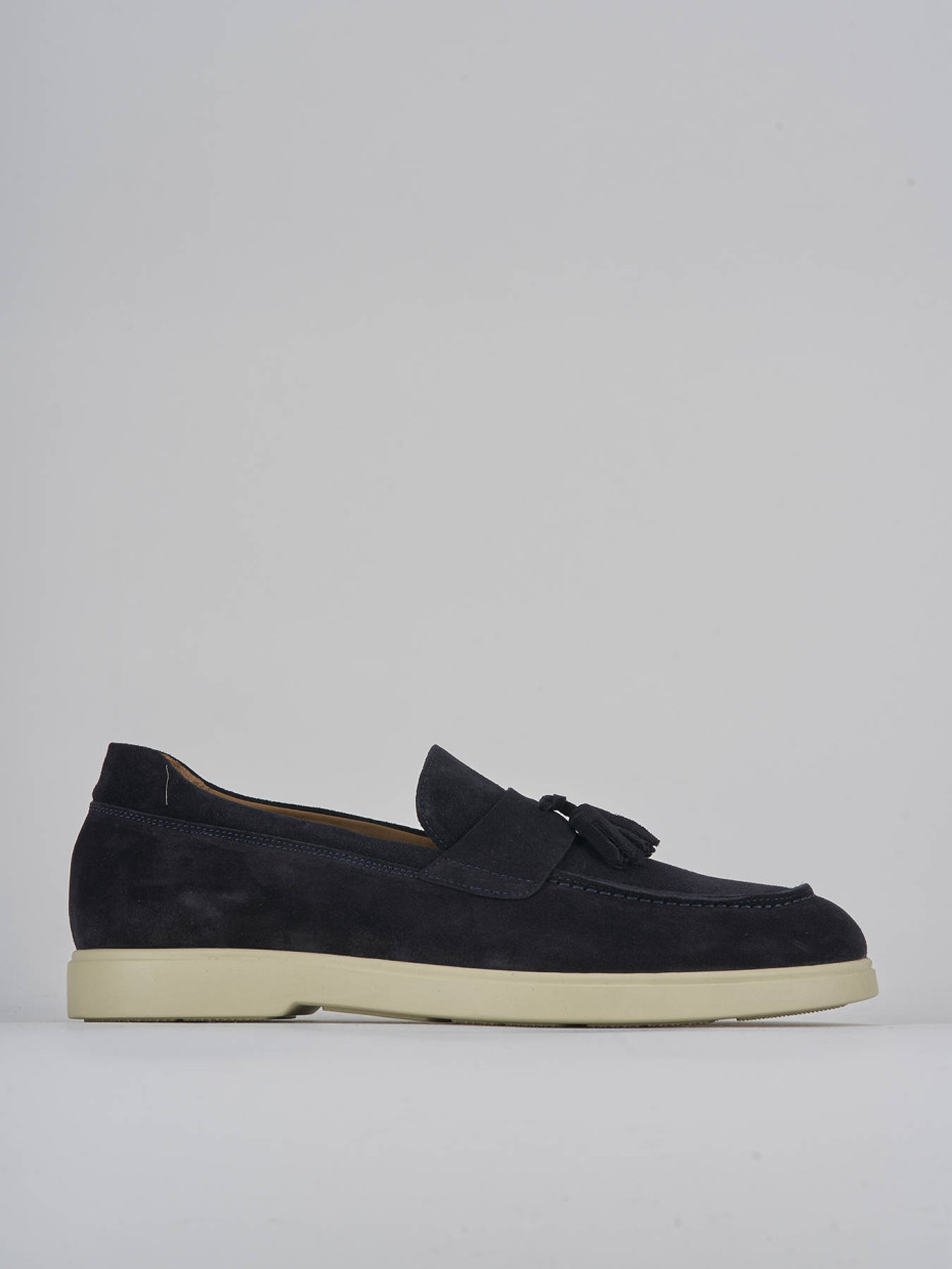 Mocasines azul ante