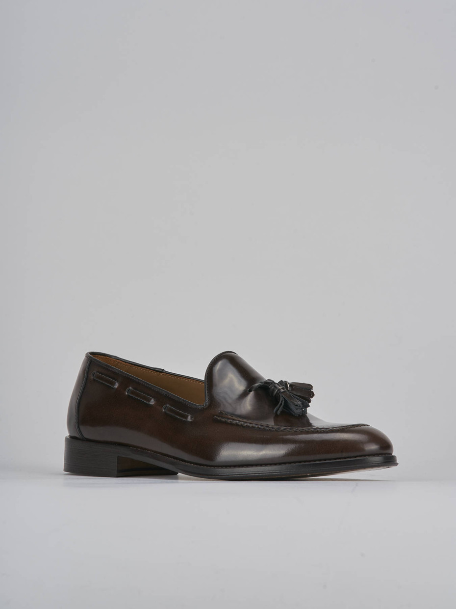 Mocasines marrón oscuro cuero