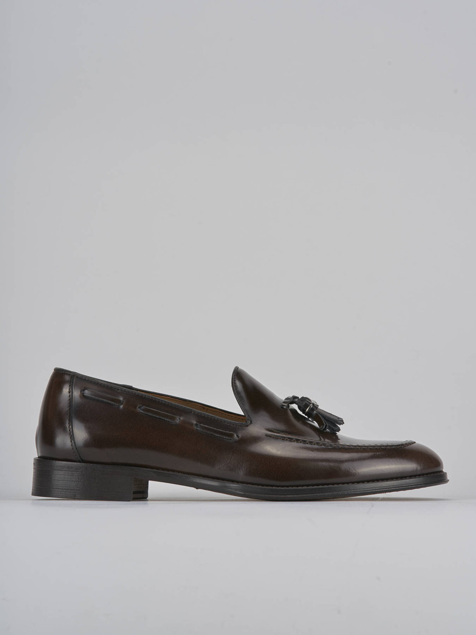 Mocasines marrón oscuro cuero
