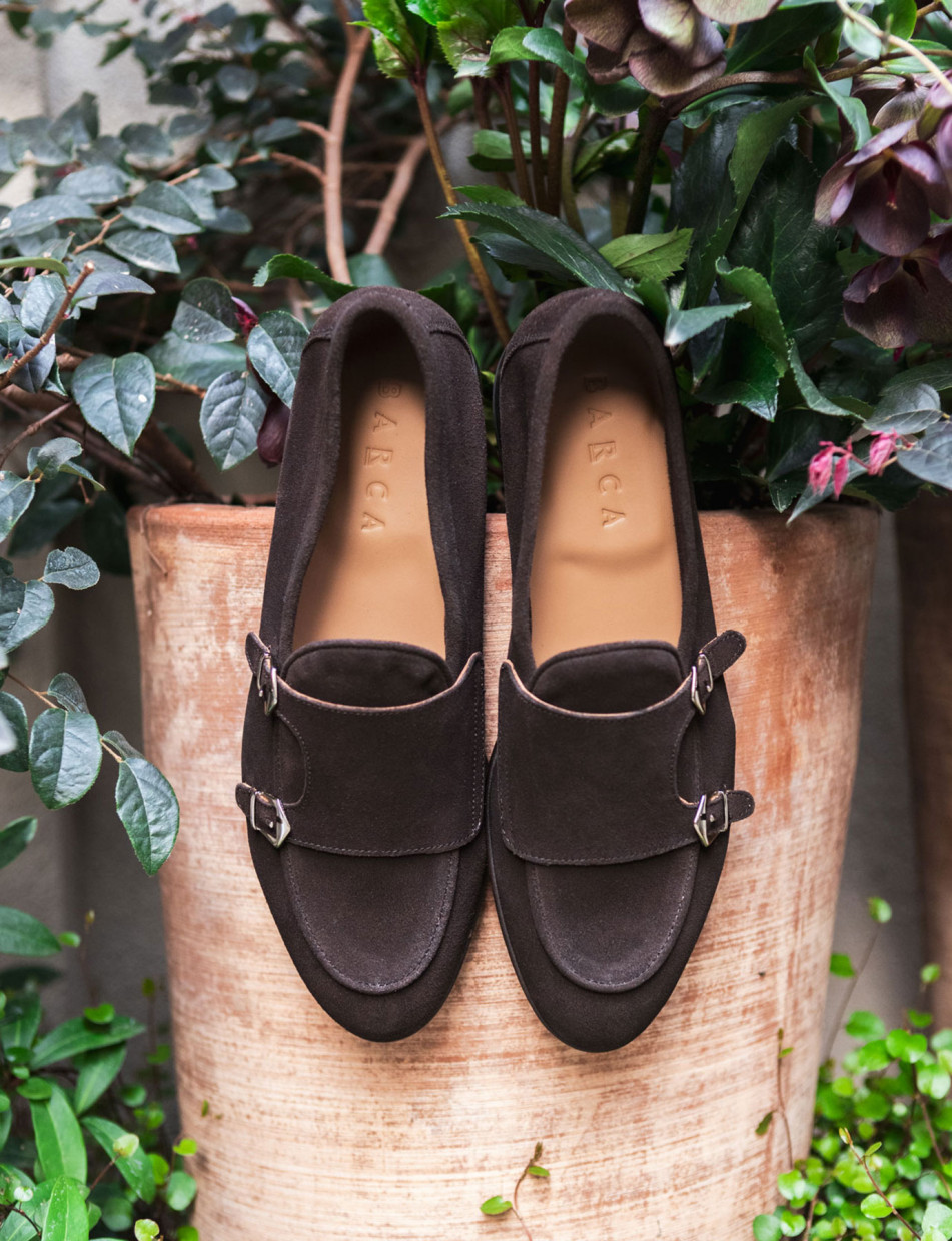 Mocasines marrón oscuro ante