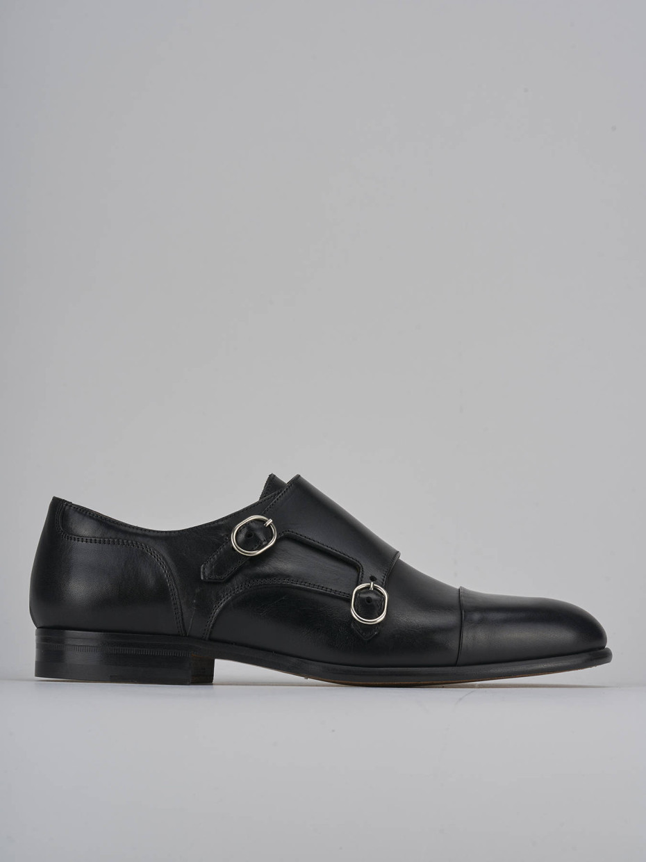 Mocasines negro cuero
