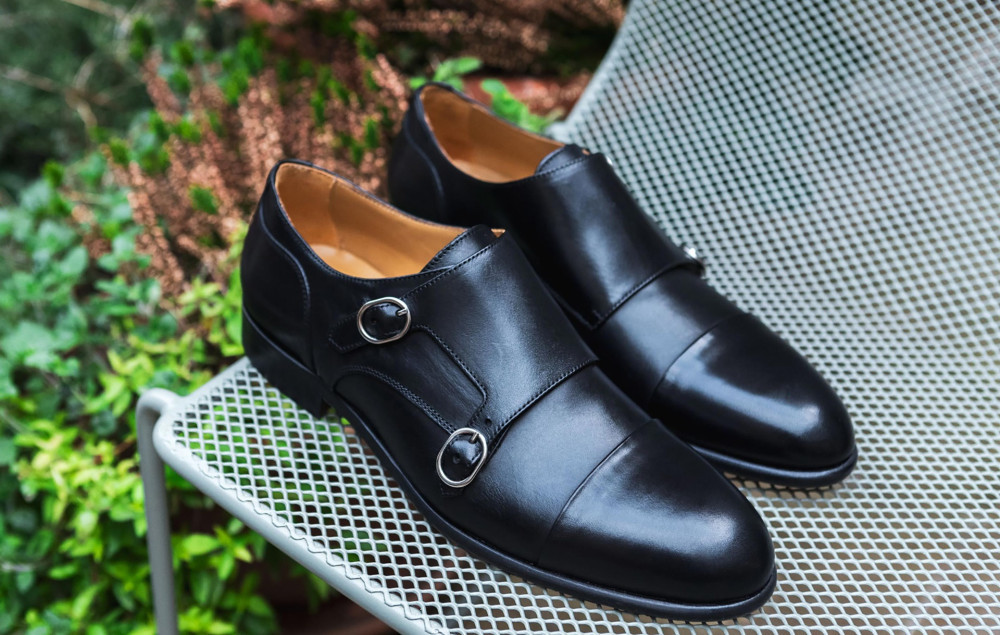 Mocasines negro cuero