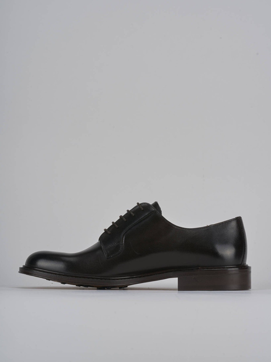 Lace-up shoes dark brown leather
