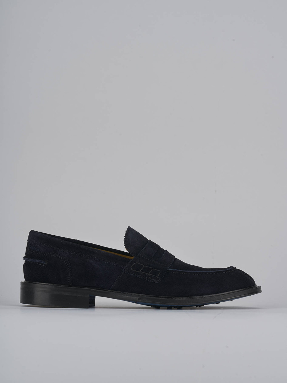 Mocasines azul ante
