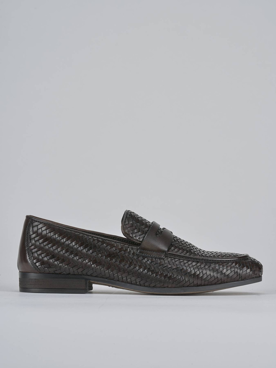 Mocasines marrón oscuro cuero