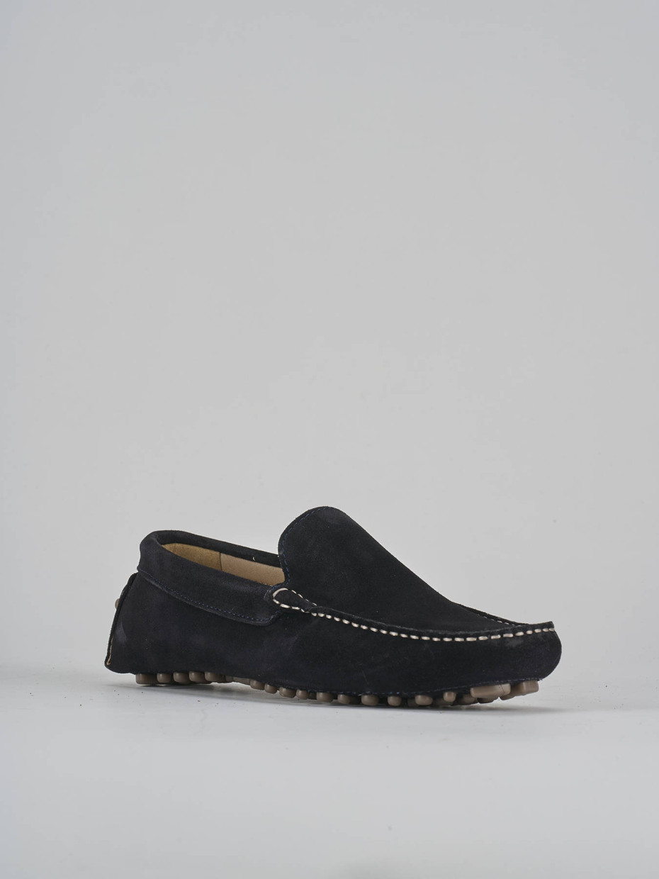 Mocasines azul ante