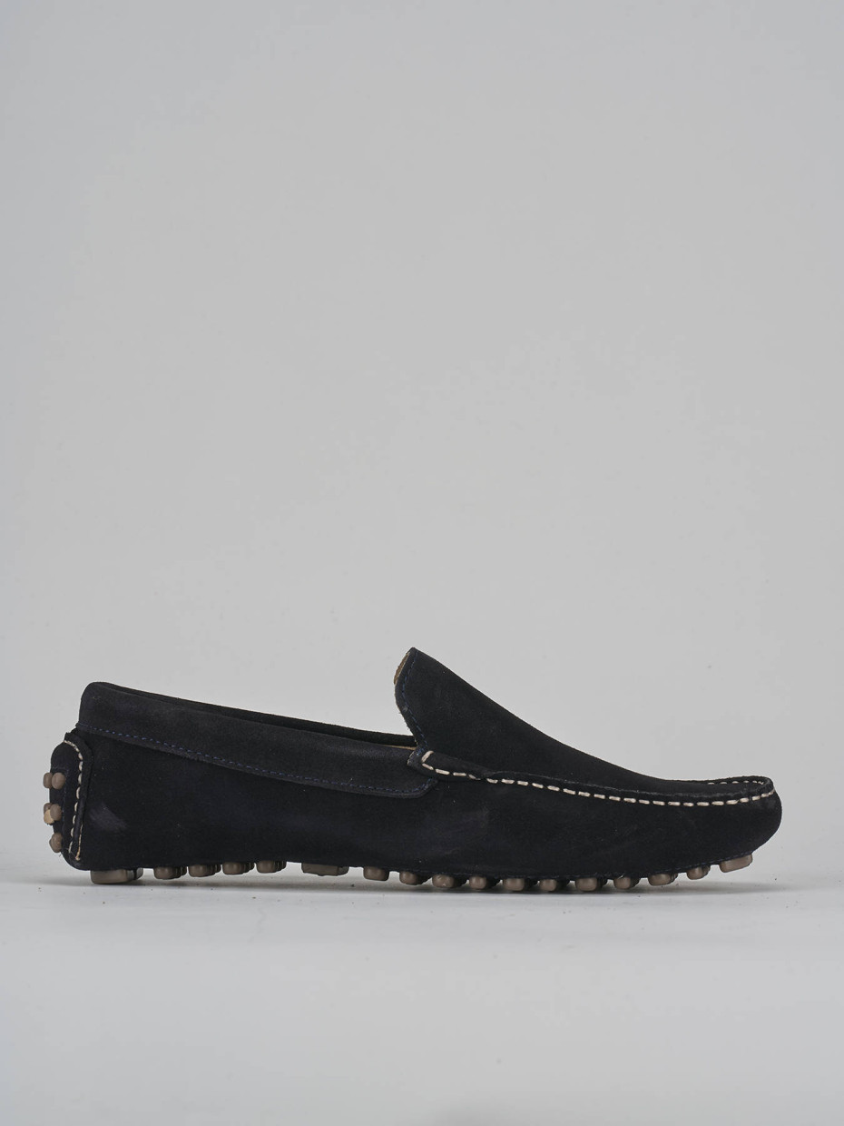Mocasines azul ante