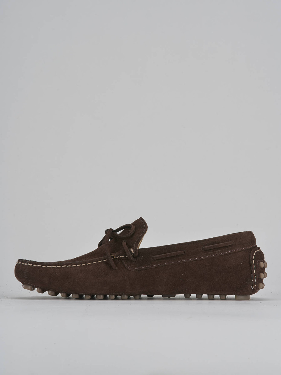 Loafers dark brown suede