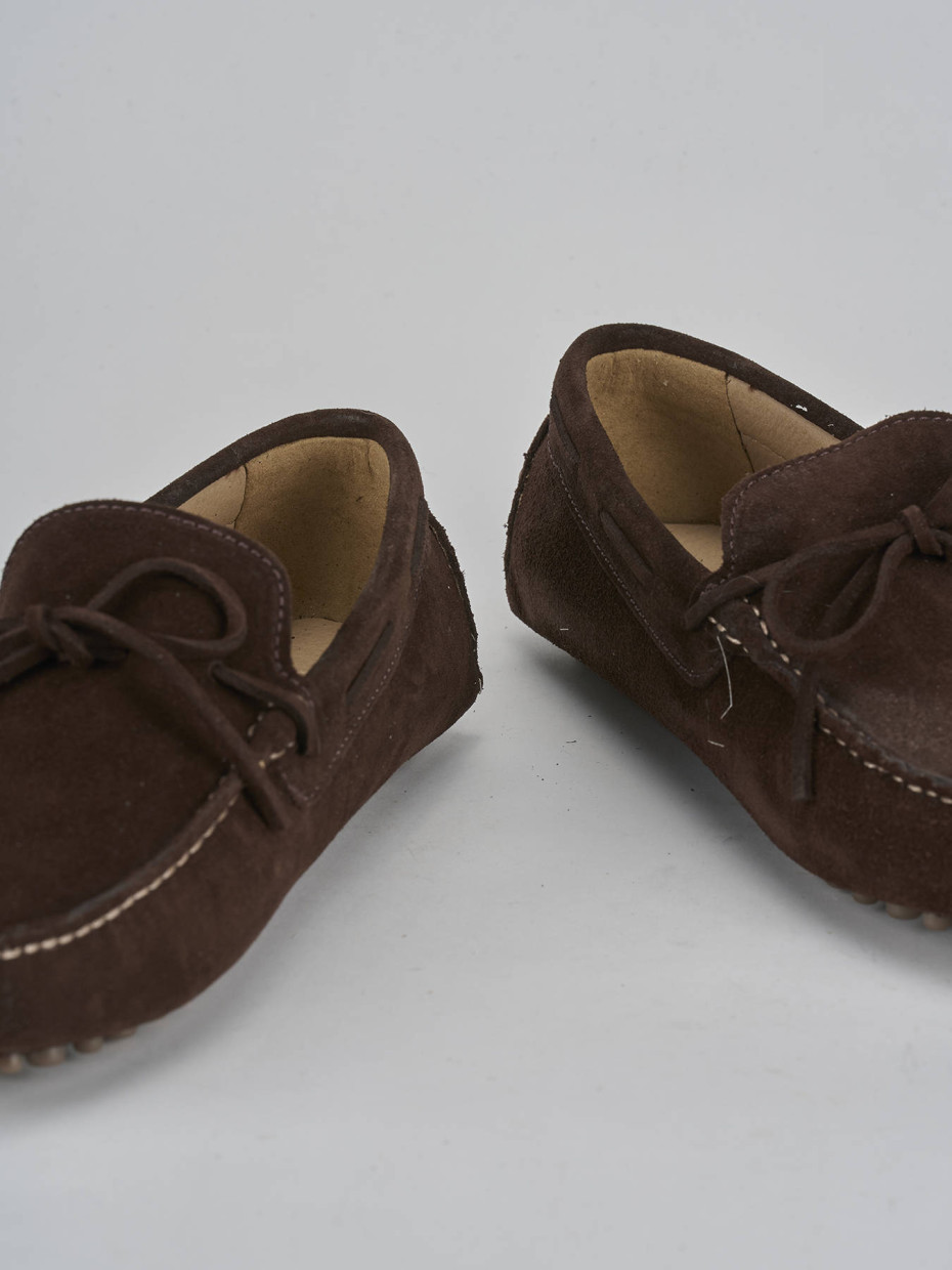 Loafers dark brown suede