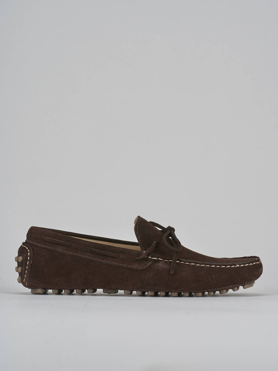 Loafers dark brown suede