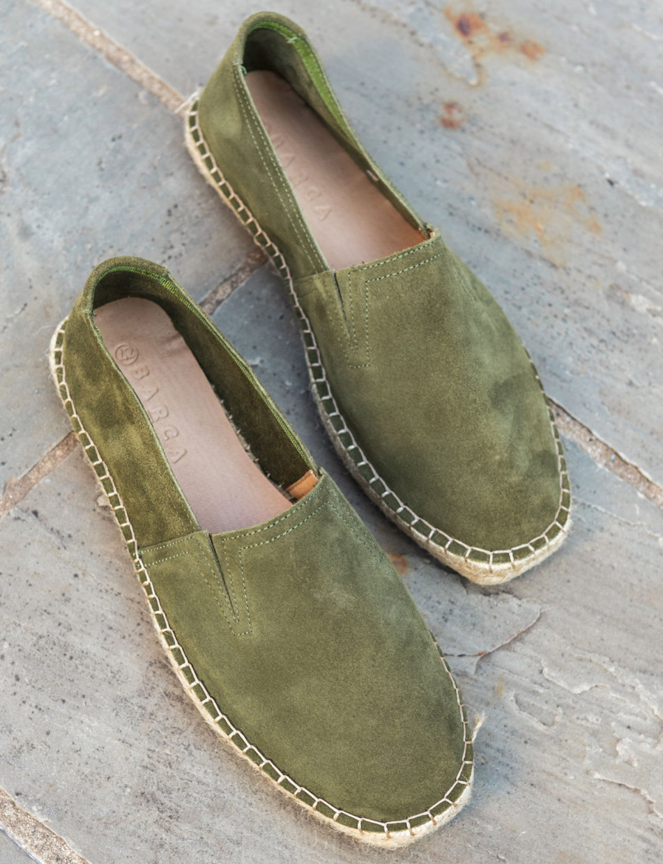 Mocasines verde ante