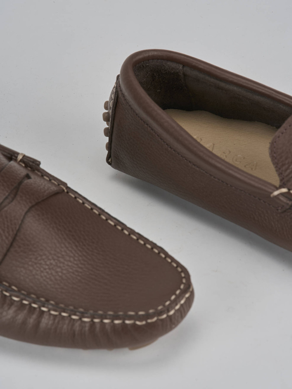 Loafers dark brown leather